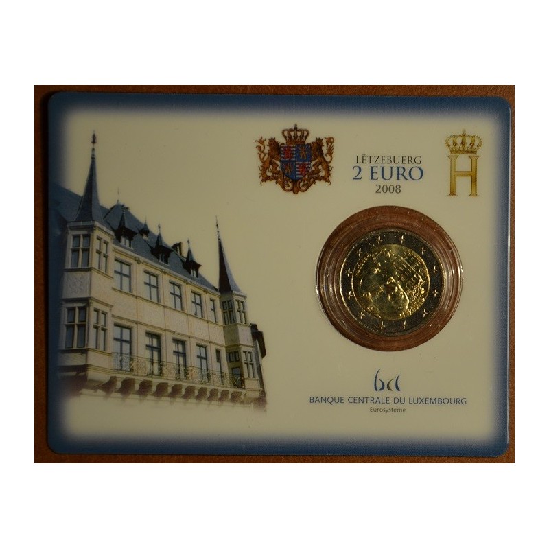 Euromince mince 2 Euro Luxembursko 2008 - Henri a zámok „Château de...