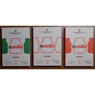 Euromince mince 3x5 Euro Taliansko 2021 - Nutella (Proof)