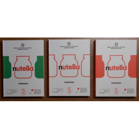eurocoin eurocoins 3x5 Euro Italy 2021 - Nutella (Proof)
