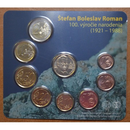 eurocoin eurocoins Slovakia 2021 set of coins Štefan Boleslav Roman...