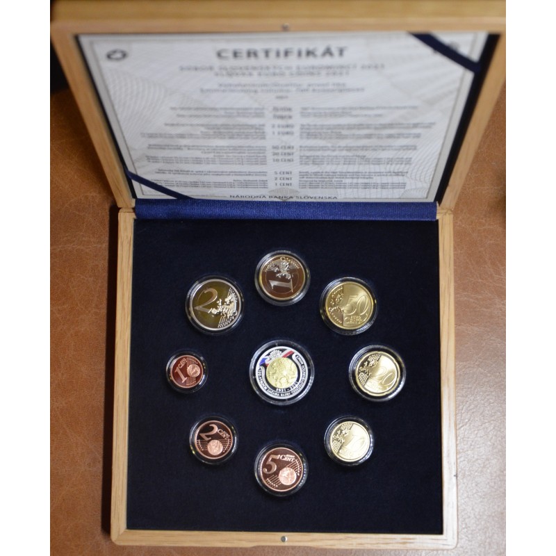 eurocoin eurocoins Slovakia 2021 set of coins - 100 years of Czecho...