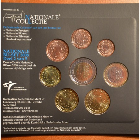 Euromince mince 8 dielna sada Holandsko 2008 (BU)