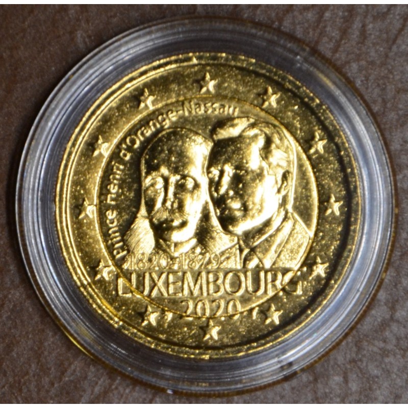 euroerme érme 2 Euro Luxemburg 2020 oroszlán verjeggyel - Prince He...