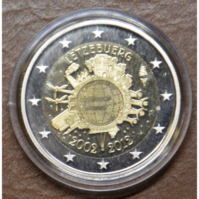 Euromince mince 2 Euro Luxembursko 2012 - 10. výročia vzniku Eura (...