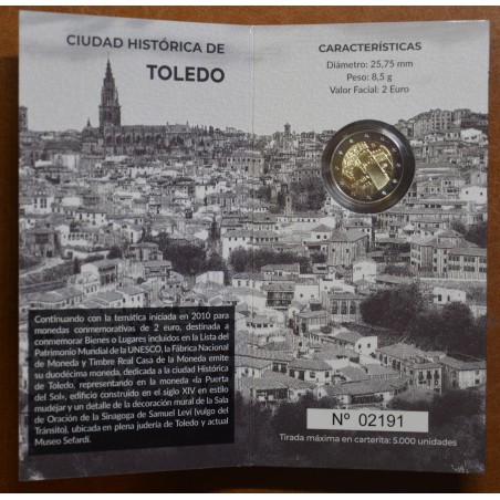 Euromince mince 2 Euro Španielsko 2021 - Toledo (Proof)