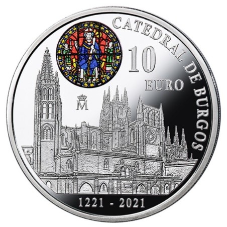 Euromince mince 10 Euro Španielsko 2021 - Katedrála v Burgose (Proof)