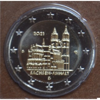 Euromince mince 2 Euro Nemecko 2021 \\"D\\" - Sachsen-Anhalt (UNC)