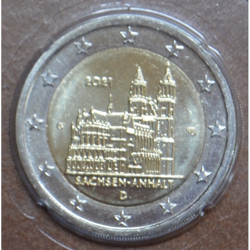eurocoin eurocoins 2 Euro Germany 2021 \\"G\\" - Sachsen-Anhalt (UNC)