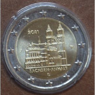 Euromince mince 2 Euro Nemecko 2021 \\"J\\" - Sachsen-Anhalt (UNC)