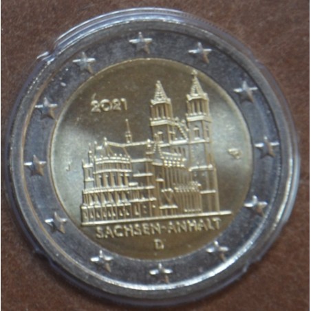 Euromince mince 2 Euro Nemecko 2021 \\"J\\" - Sachsen-Anhalt (UNC)