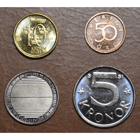 eurocoin eurocoins Sweden 4 coins 1992-2009 (UNC)