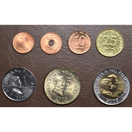 eurocoin eurocoins Philippines 7 coins 1995-2013 (UNC)