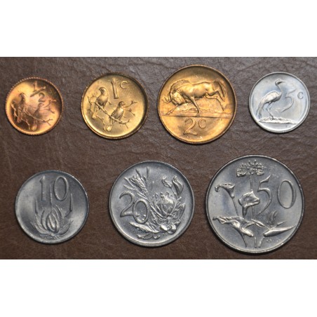 euroerme érme Dél-afrikai Köztársaság 7 érme 1970-1990 (UNC)