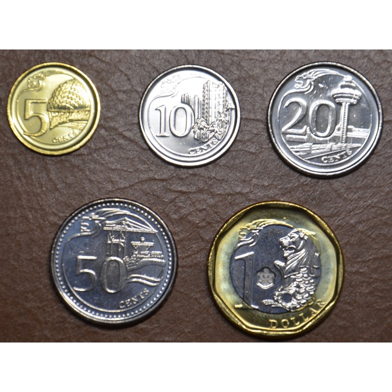 Euromince mince Singapur 5 mincí 2013-2016 (UNC)