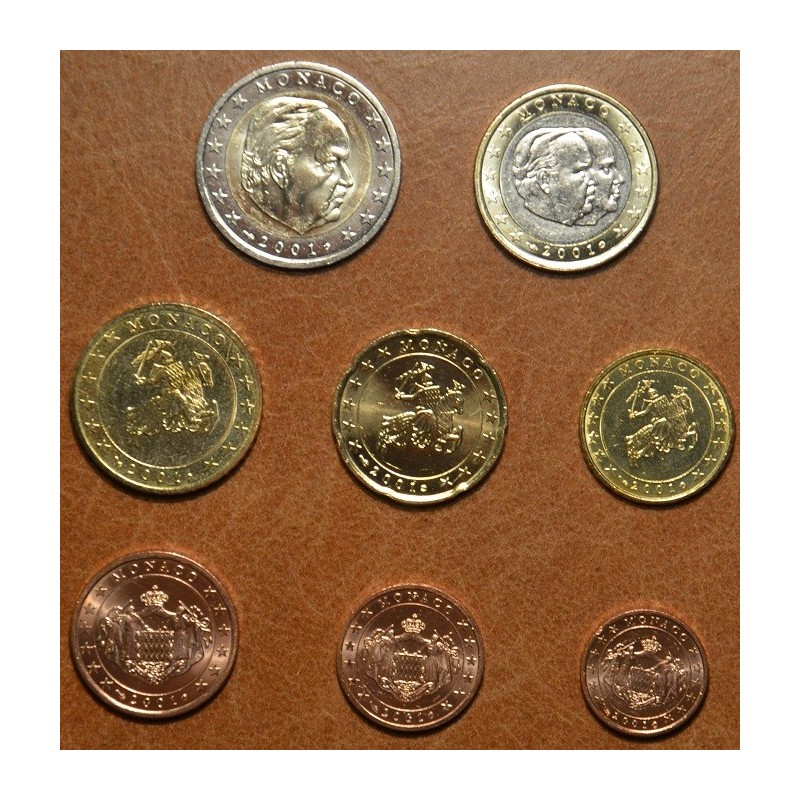 Euromince mince Sada 8 euromincí Monaco 2001 (UNC)