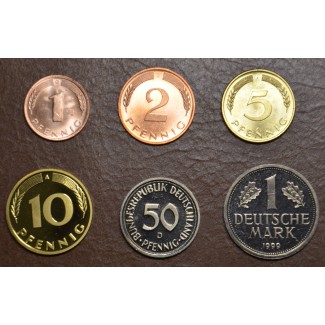 eurocoin eurocoins Germany 6 coins 1950-2001 (UNC)