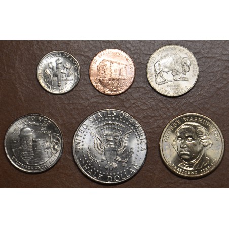 Euromince mince USA 6 mincí 1971-2017 (UNC)