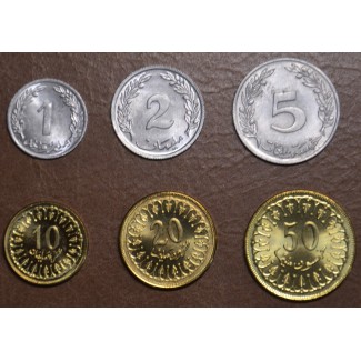 Euromince mince Tunisko 6 mincí 1960-2007 (UNC)