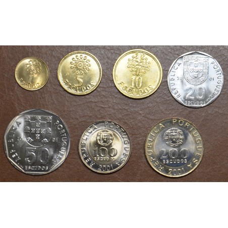 eurocoin eurocoins Portugal 7 coins 2001 (UNC)