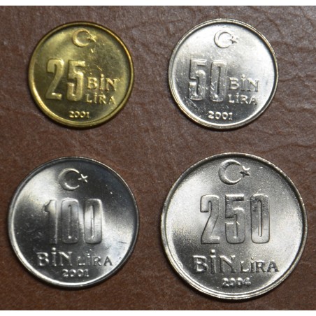 eurocoin eurocoins Turkey 4 coins 2001-2004 (UNC)