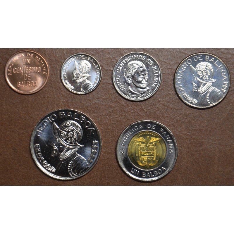 Euromince mince Panama 6 mincí 1996-2018 (UNC)