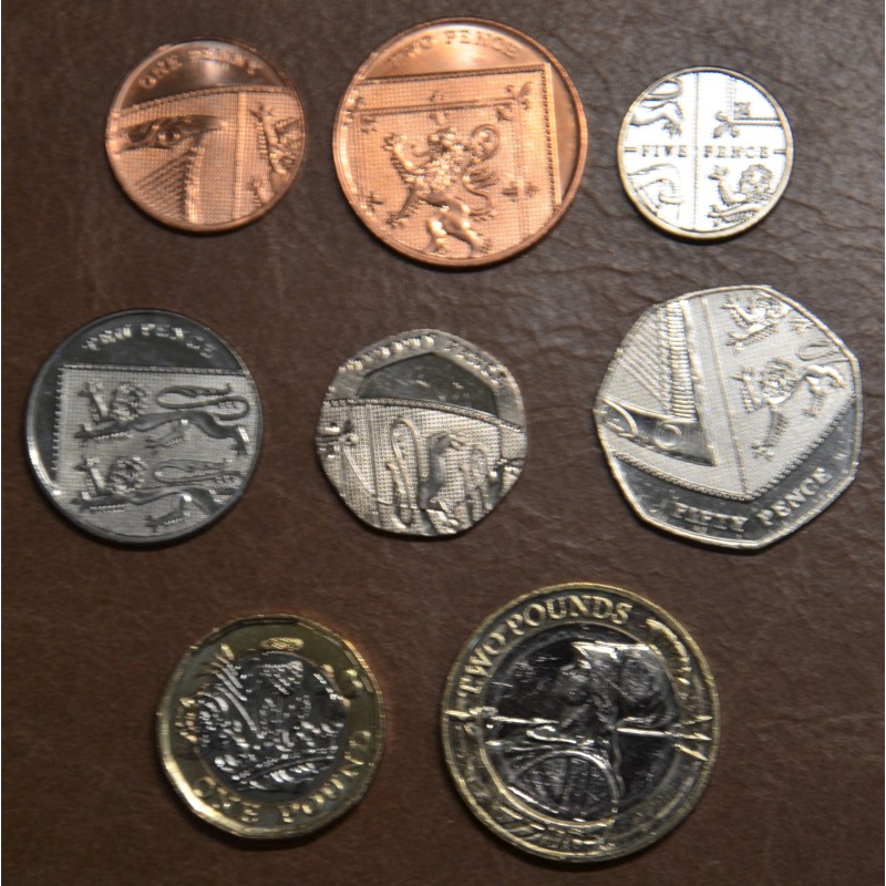 eurocoin eurocoins United Kingdom 8 coins 2008-2016 (UNC)