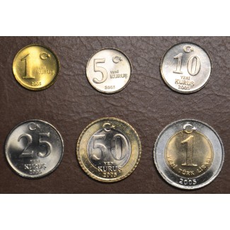 Euromince mince Turecko 6 mincí 2005-2008 (UNC)