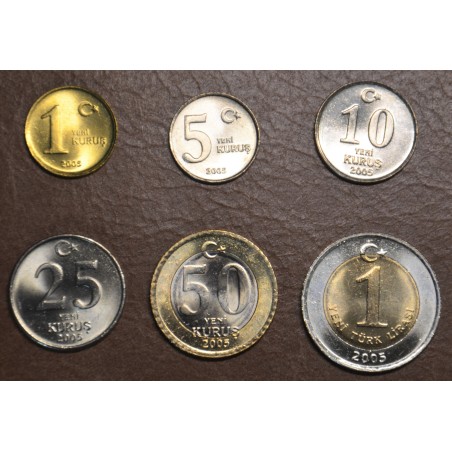 eurocoin eurocoins Turkey 6 coins 2005-2008 (UNC)