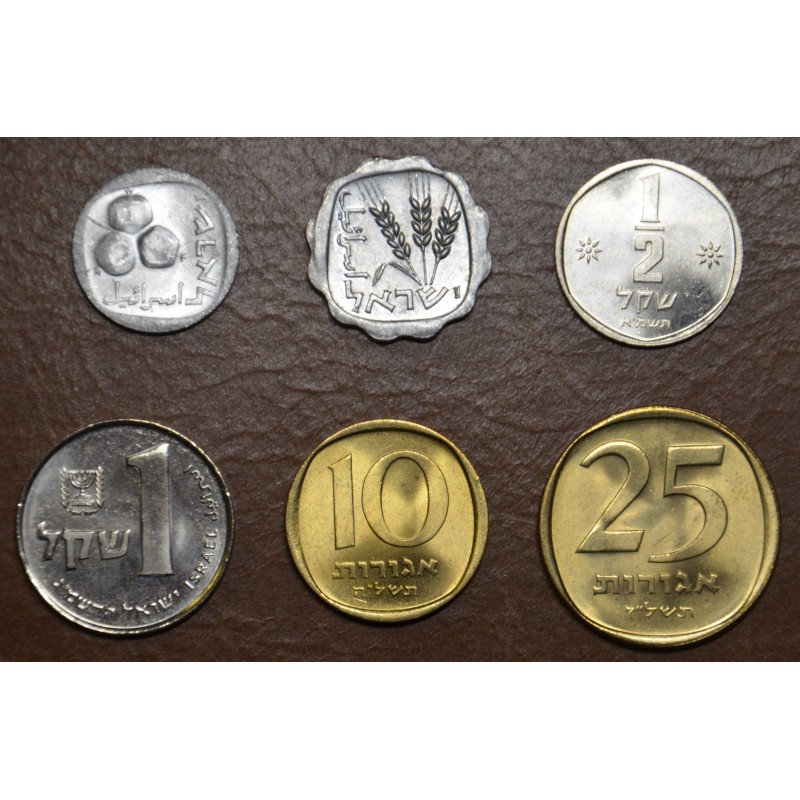 eurocoin eurocoins Israel 6 coins 1960-1985 (UNC)