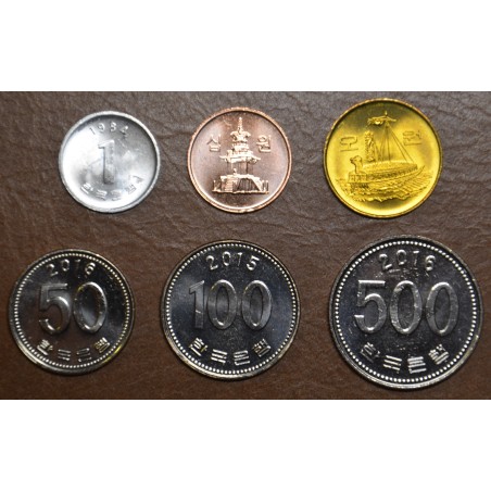 eurocoin eurocoins South Korea 6 coins 1982-2017 (UNC)