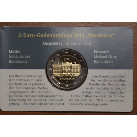 eurocoin eurocoins 2 Euro Germany \\"D\\" 2019 - Bundesrat (BU)