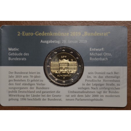 euroerme érme 2 Euro Németország \\"D\\" 2019 - Bundesrat (BU)