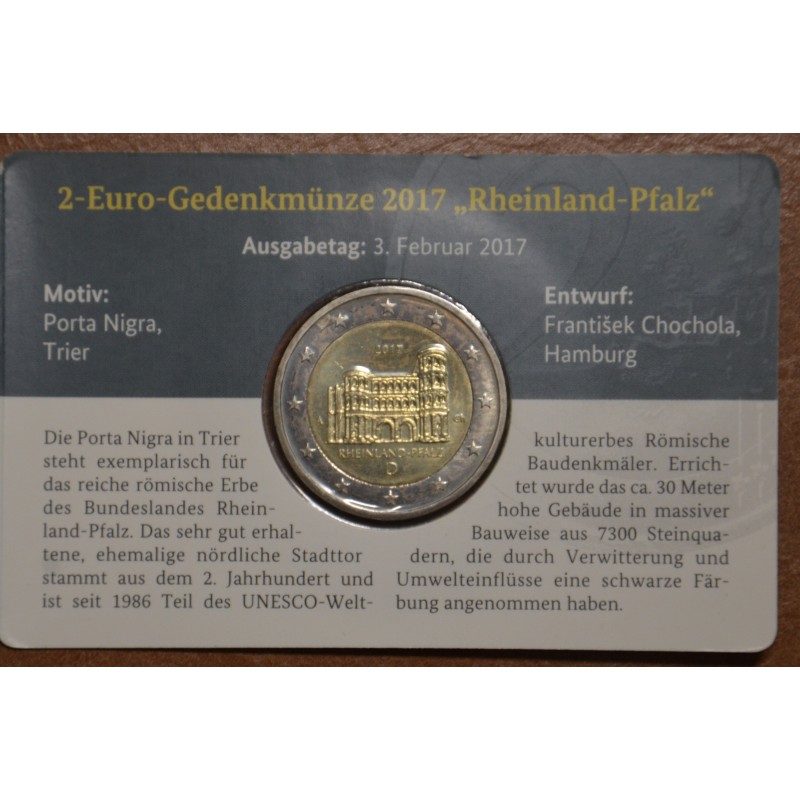 Euromince mince 2 Euro Nemecko \\"A\\" 2017 - Porýnie-Falcko: Porta...