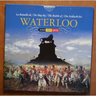 Euromince mince Belgicko 2015 sada + 2,5 Euro Waterloo (BU)