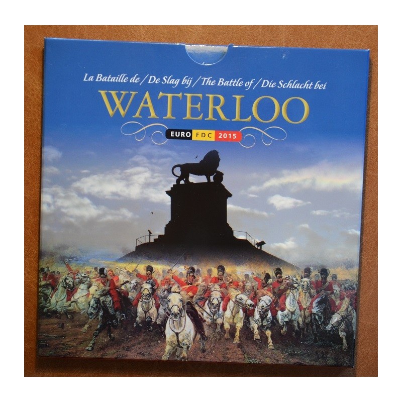 Euromince mince Belgicko 2015 sada + 2,5 Euro Waterloo (BU)