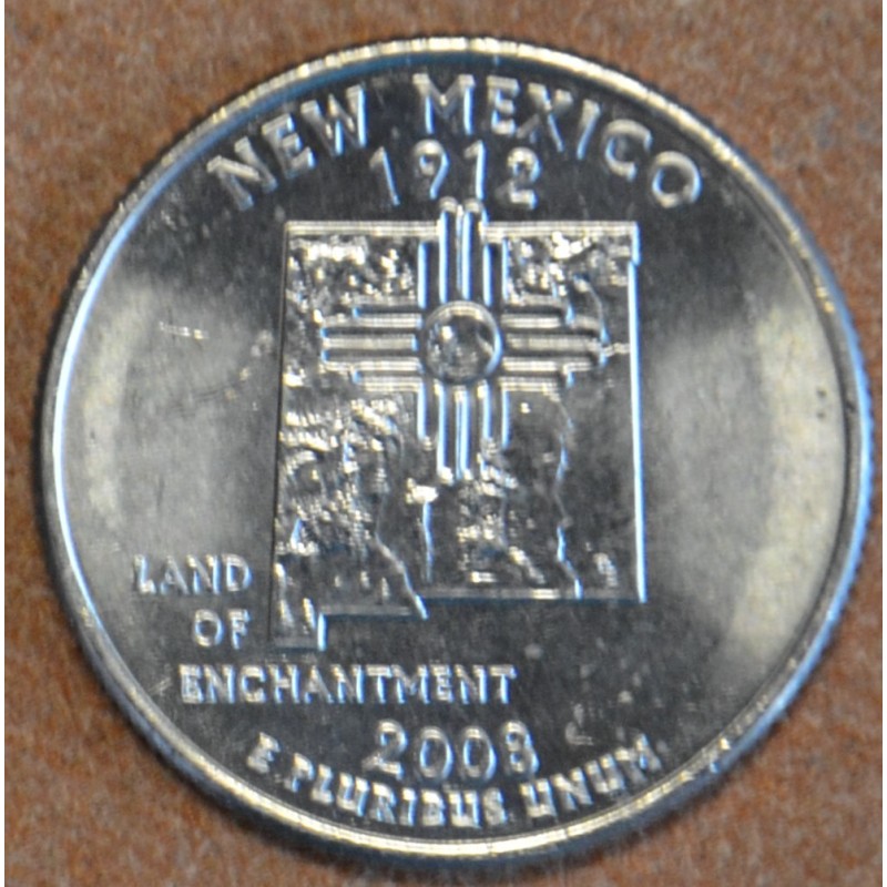 eurocoin eurocoins 25 cent USA 2008 New Mexico \\"D\\" (UNC)