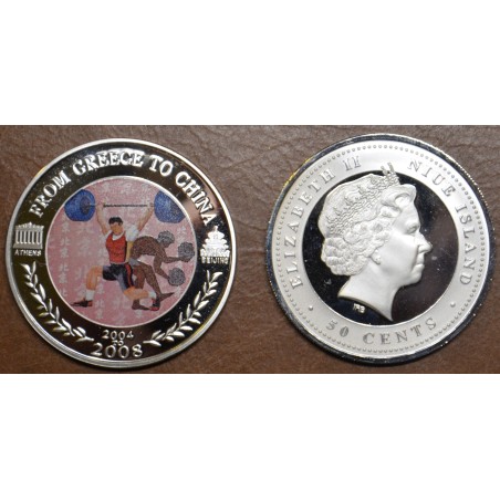 eurocoin eurocoins 50 cent Niue 2008 - Weightlifting (Proof)
