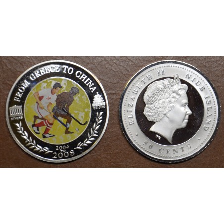 euroerme érme 50 cent Niue 2008 - Gyeplabda (Proof)