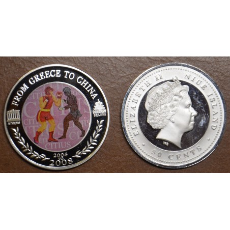 eurocoin eurocoins 50 cent Niue 2008 - Boxing (Proof)