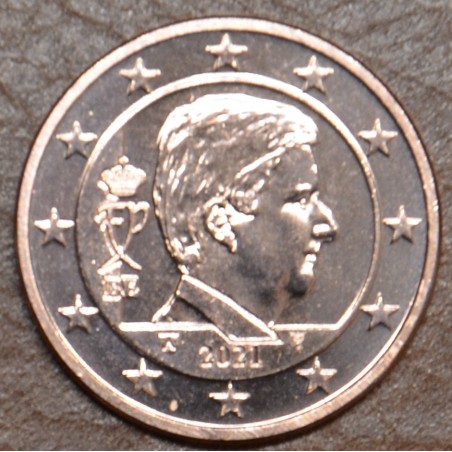 Euromince mince 1 cent Belgicko 2021 - Kráľ Filip (UNC)