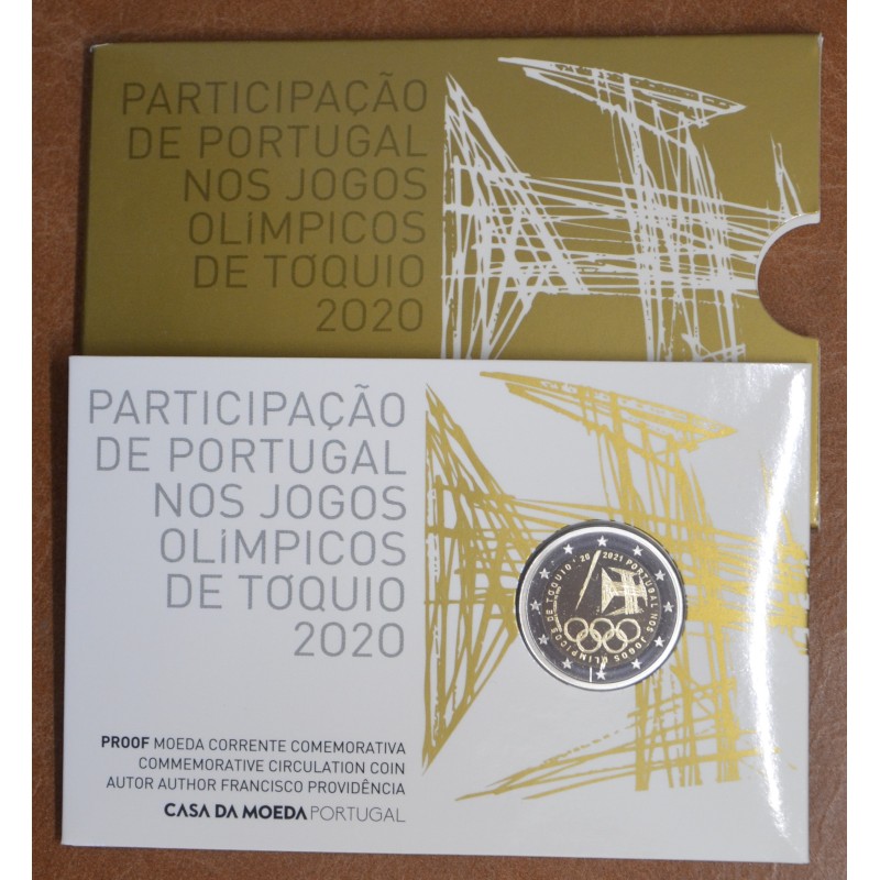 Euromince mince 2 Euro Portugalsko 2021 - Olympijské hry Tokio (Proof)