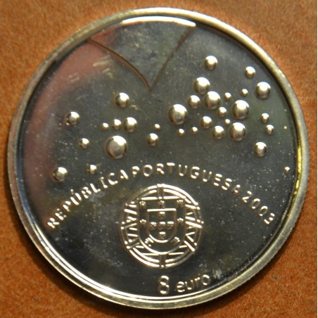 Euromince mince 8 Euro Portugalsko 2003 - Futbal je vášeň (Proof)