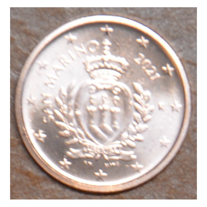 Euromince mince 1 cent San Marino 2021 - Nový design (UNC)