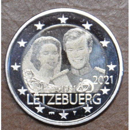 Euromince mince 2 Euro Luxembursko 2021 - 40. výročie sobáša Márie ...