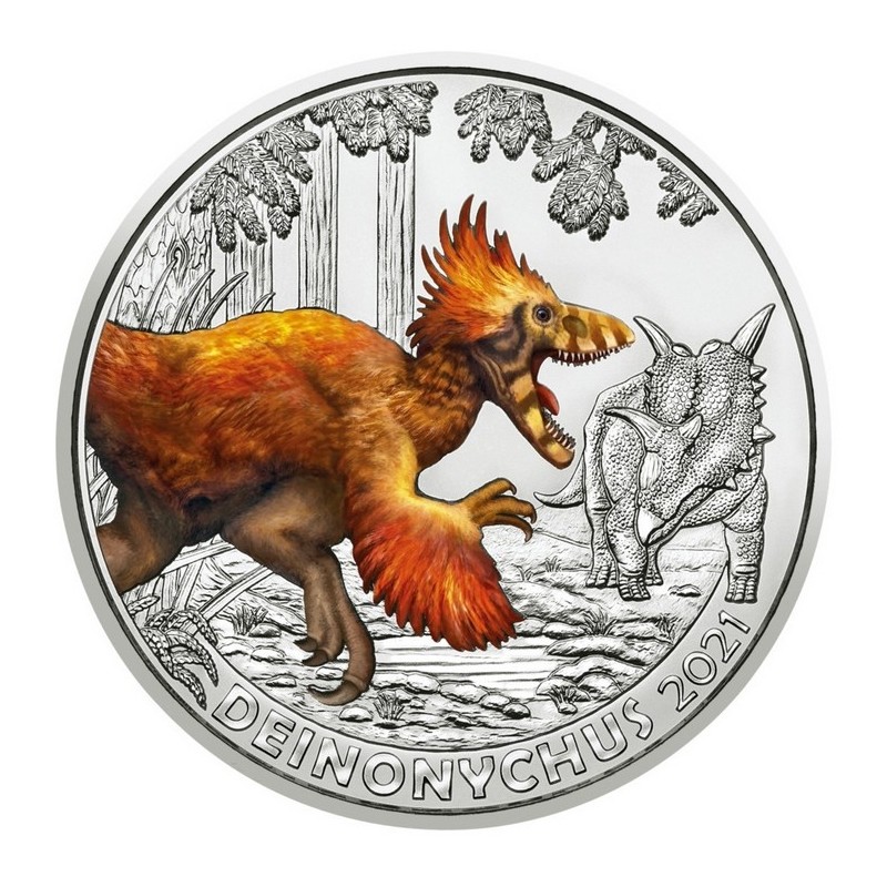 eurocoin eurocoins 3 Euro Austria 2021 - Deinonychus antirrhopus (UNC)
