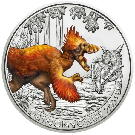 eurocoin eurocoins 3 Euro Austria 2021 - Deinonychus antirrhopus (UNC)