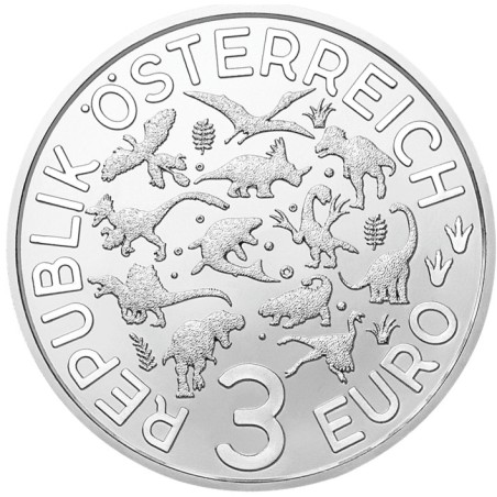 eurocoin eurocoins 3 Euro Austria 2021 - Deinonychus antirrhopus (UNC)
