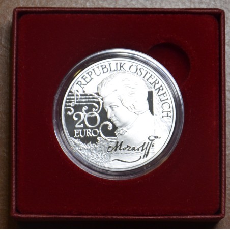 euroerme érme 20 Euro Ausztria 2016 - Mozart a mítosz (Proof)