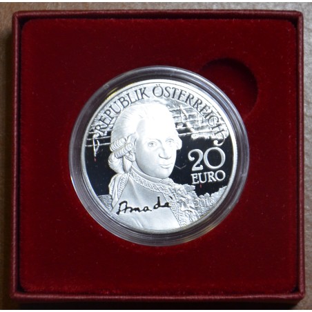 Euromince mince 20 Euro Rakúsko 2016 - Mozart, genius (Proof)