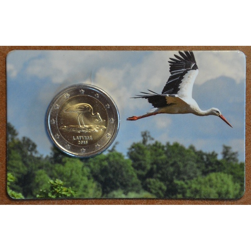 eurocoin eurocoins 2 Euro Latvia 2014 - Black stork (BU card)